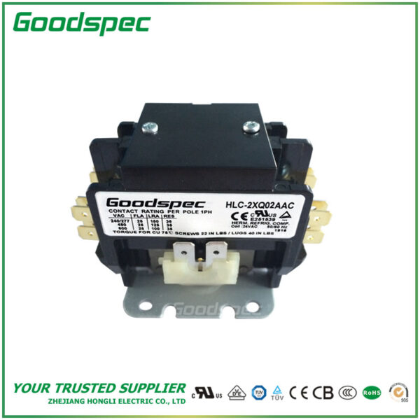 HLC-2XQ02AAC-003.jpg GC-2XQ02AAC(2P/30A/24VAC) Definite Purpose Contactor