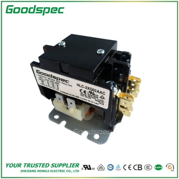 HLC-2XQ02AAC.jpg HC-2XQ02AAC(2P/30A/24VAC) Definite Purpose Contactor