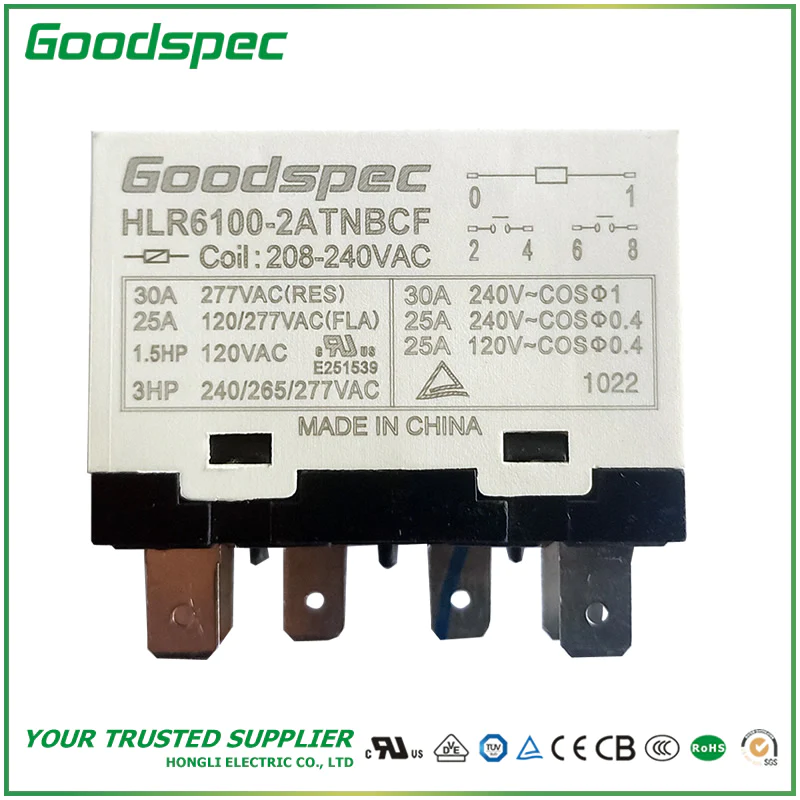 HLR6100-2ATNBCF-VAC208/240 High Power Relay