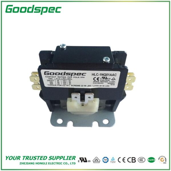 HLC-1NQ01AAC(1P/25A/24VAC) Definite Purpose Contactor