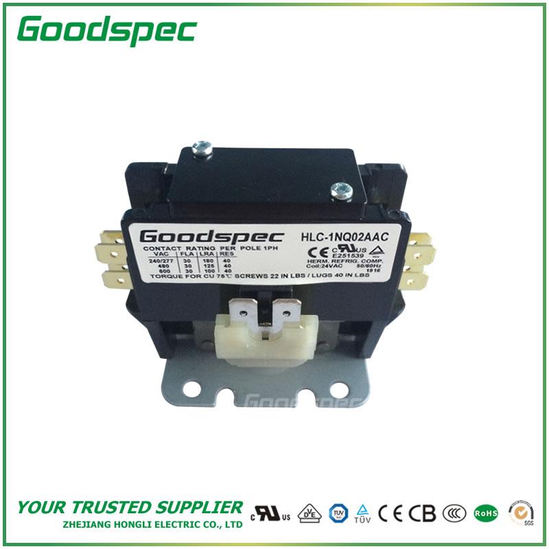 products-HLC-1NQ02AAC-001.jpg HLC-1NQ02AAC(1P/30A/24VAC) DEFINITE PURPOSE CONTACTOR