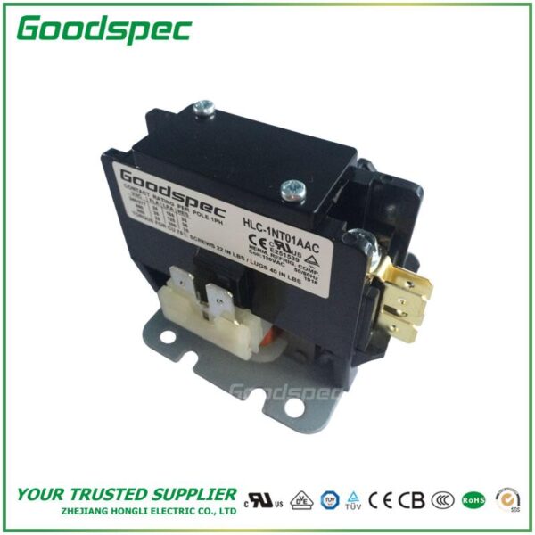products-HLC-1NT01AAC.jpg HLC-1NT01AAC(1P/25A/120VAC)Definite Purpose Contactor