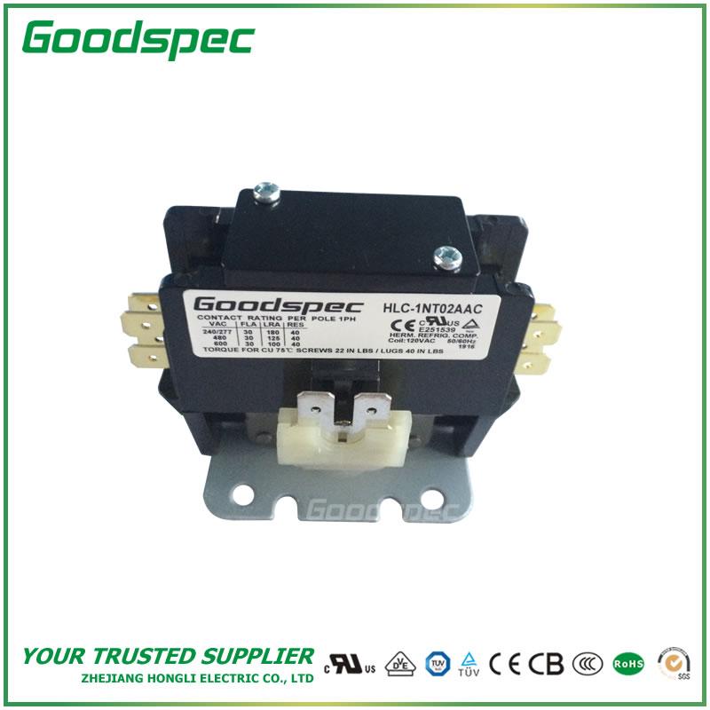 products-HLC-1NT02AAC-001.jpg HLC-1NT02AAC(1P/30A/120VAC) DEFINITE PURPOSE CONTACTOR