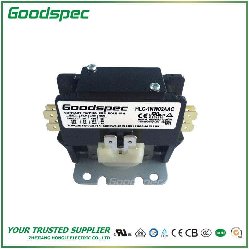 products-HLC-1NW02AAC-001.jpg HLC-1NW02AAC(1P/30A/380-400VAC) DEFINITE PURPOSE CONTACTOR