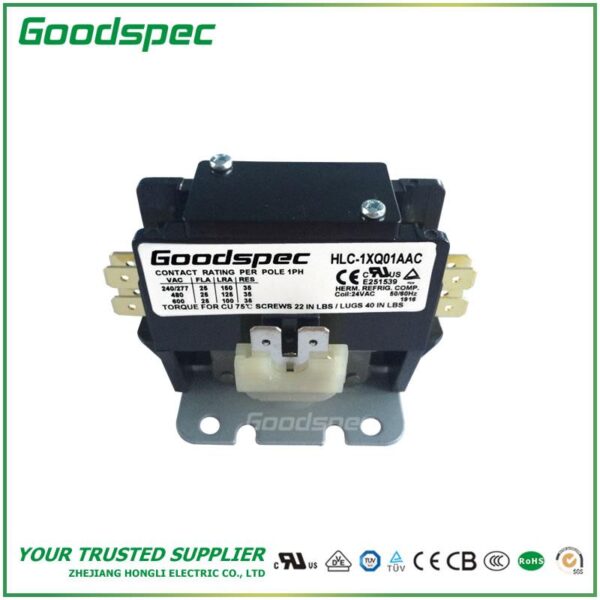 HLC-1XQ01AAC(1P/25A/24VAC) Definite Purpose Contactor
