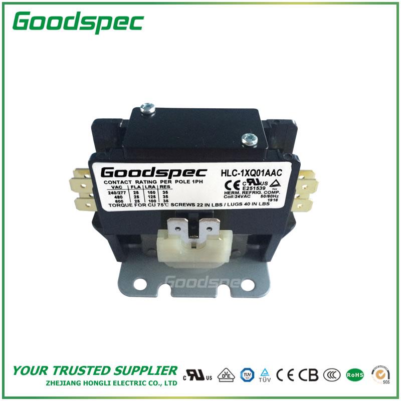 products-HLC-1XQ01AAC-001.jpg HLC-1XQ01AAC(1P/25A/24VAC) Definite Purpose Contactor