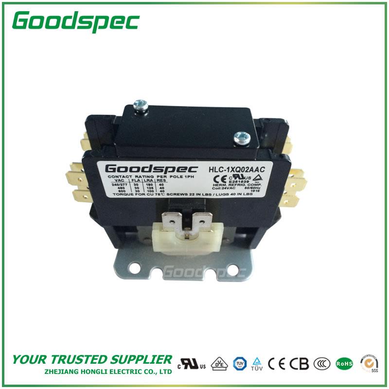 products-HLC-1XQ02AAC-001.jpg HLC-1XQ02AAC(1P/30A/24VAC) DEFINITE PURPOSE CONTACTOR