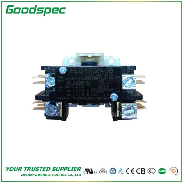 HLC-1XQ04GB(1P/40A/24VAC) Definite Purpose Contactor