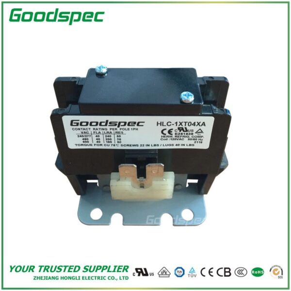 products-HLC-1XT04XA-002.jpg HLC-1XT04XA(1P/40A/120VAC) DEFINITE PURPOSE CONTACTOR
