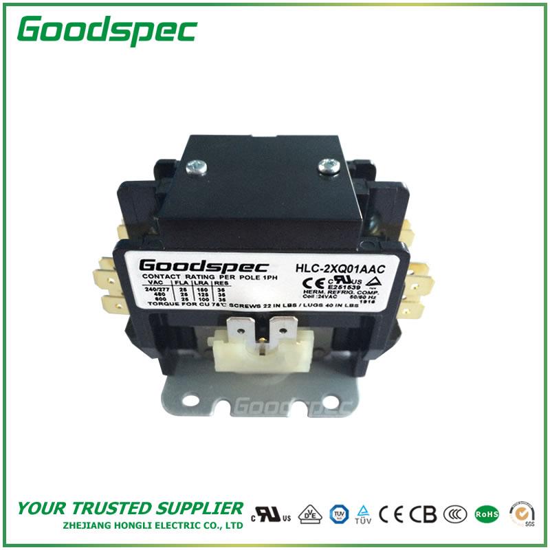 products-HLC-2XQ01AAC-003.jpg HLC-2XQ01AAC(2P/25A/24VAC)Definite Purpose Contactor
