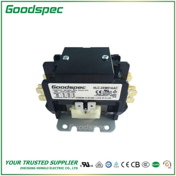 HLC-2XW01AAC(2P/25A/380-400VAC) Definite Purpose Contactor
