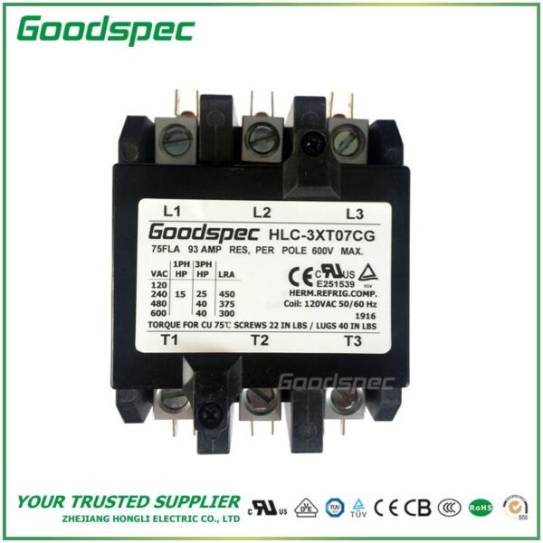 products-HLC-3XT07CG-001.jpg HLC-4XW00CY(4P/20A/380-400V)DEFINITE PURPOSE CONTACTOR