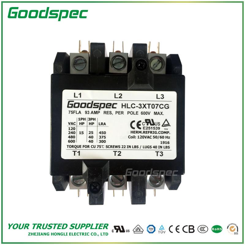 HLC-3XT07CG(3P/75A/120VAC)DEFINITE PURPOSE CONTACTOR