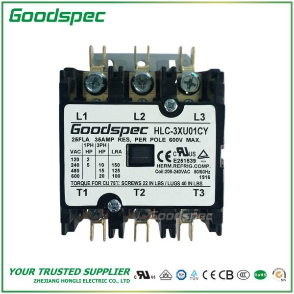 products-HLC-3XU01CY-001.jpg HLC-3XU01CY(3P/25A/208-240VAC)DEFINITE PURPOSE CONTACTOR