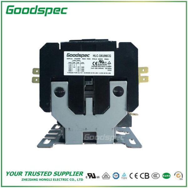 products-HLC-3XU06CG-001.jpg HLC-3XU06CG(3P/60A/208-240VAC)DEFINITE PURPOSE CONTACTOR