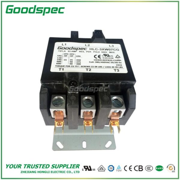 products-HLC-3XW07CG-002.jpg HLC-1NT04GG(1P/40A/120VAC) DEFINITE PURPOSE CONTACTOR