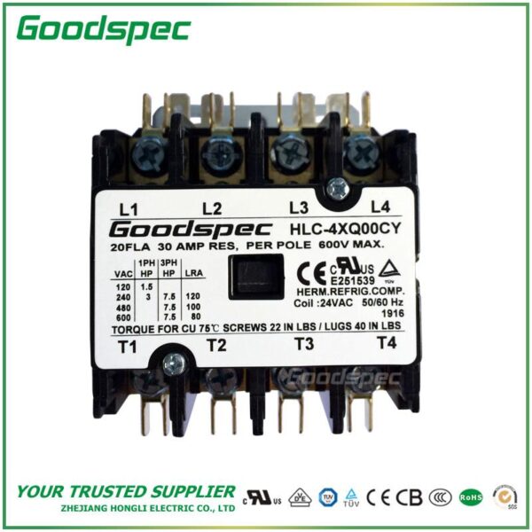 HLC-3XQ07CG(3P/75A/24VAC)DEFINITE PURPOSE CONTACTOR