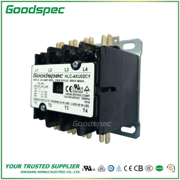 HLC-4XQ02CY(4P/30A/24V) DEFINITE PURPOSE CONTACTOR