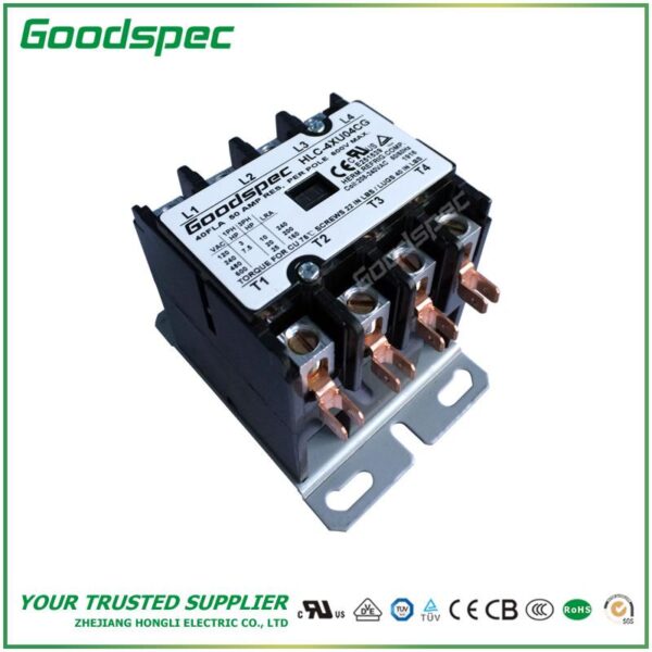 products-HLC-4XU04CG.jpg HLC-4XU01CY(4P/25A/208-240V) DEFINITE PURPOSE CONTACTOR