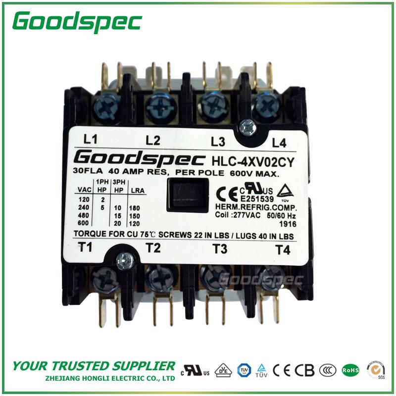 HLC-4XV02CY(4P/30A/277V)DEFINITE PURPOSE CONTACTOR